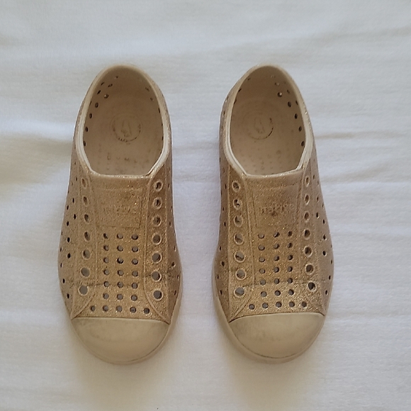 Native Other - Native Gold Perforated Slip-On Shoes